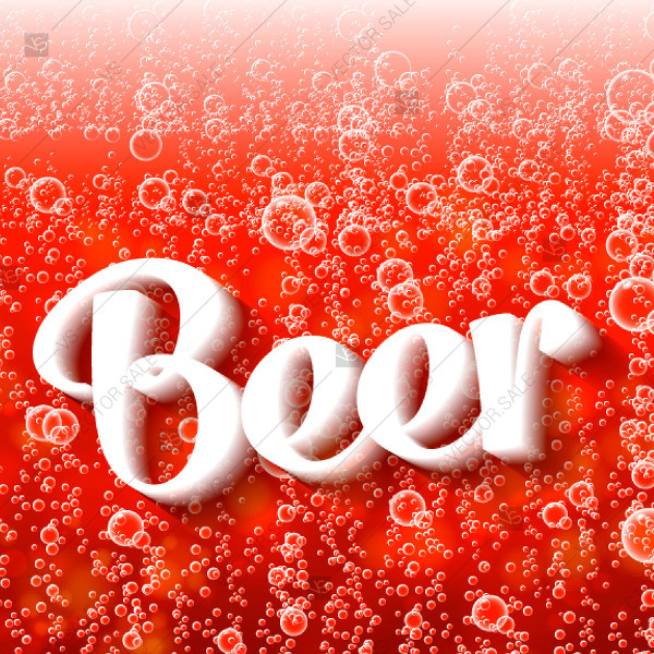 600x600 Beer Bubbles Background Poster Thank You Card Red