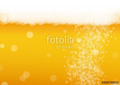 500x355 Beer Bubbles Background With Realistic White Foam. Cool Liquid