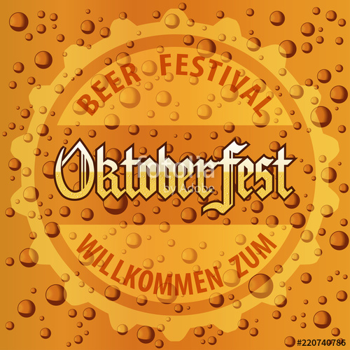 500x500 Oktoberfest Beer Festival With Beer Bubbles Foam Texture