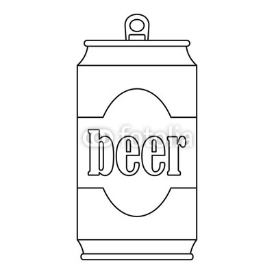 400x400 Beer Can Icon. Outline Beer Can Vector Icon For Web Design