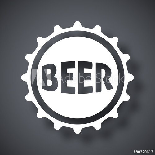500x500 Vector Beer Bottle Cap Icon