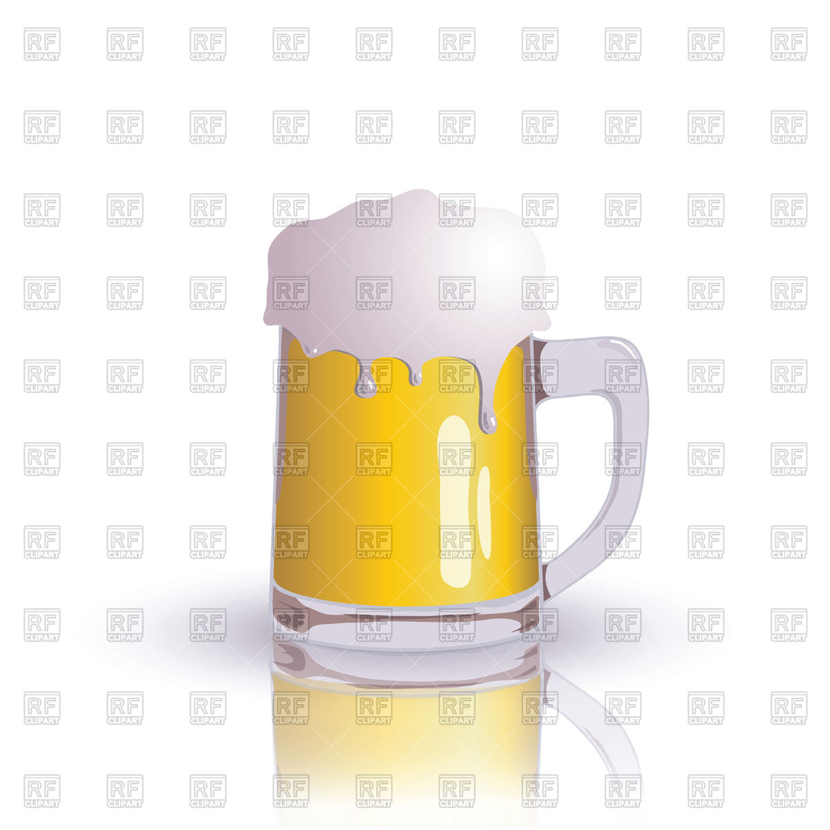 1200x1200 Glass Beer Mug With Foam Vector Image Vector Artwork Of Food And