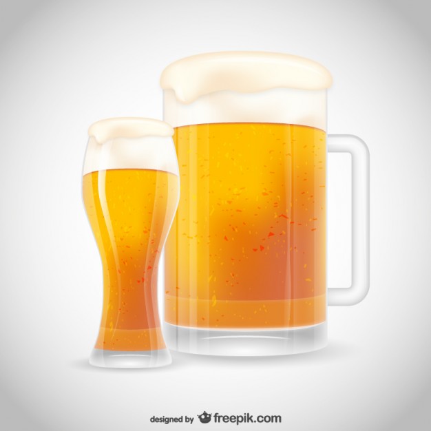 626x626 Beer Glass Illustration Vector Free Download