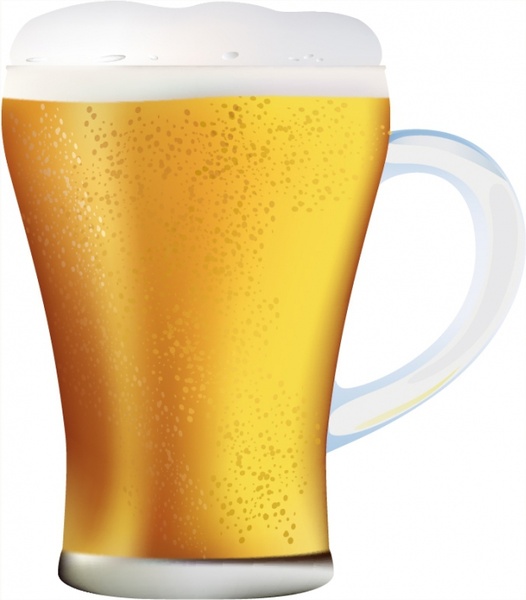 526x600 Overflowing Beer Mug Free Vector In Adobe Illustrator Ai ( .ai