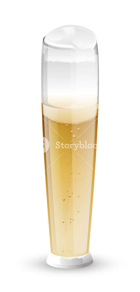 481x1000 Thin Beer Glass Vector Design Royalty Free Stock Image