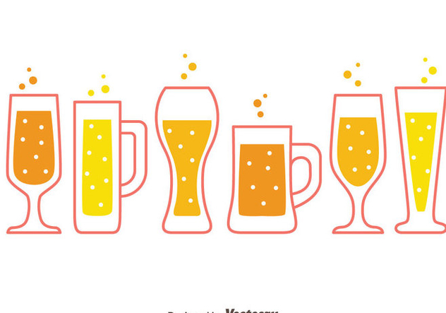 632x443 Beer Glasses Collection Vectors Free Vector Download 433741 Cannypic