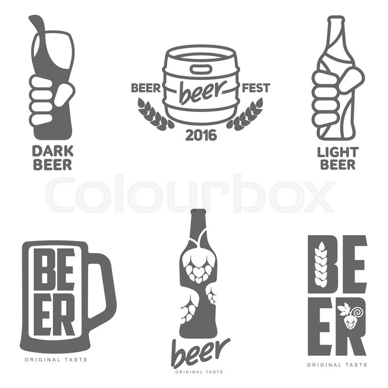 800x800 Set Beer Logos, Labels Isolated Alcohol, Drunken Icons, Hop, Mug