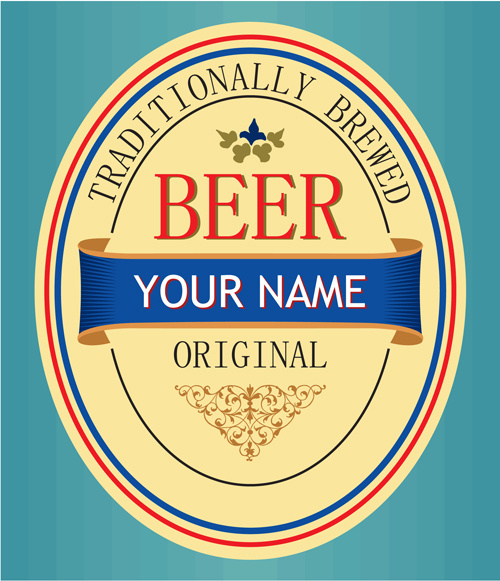 500x581 Set Of Vivid Beer Label Vector Free Vector In Encapsulated