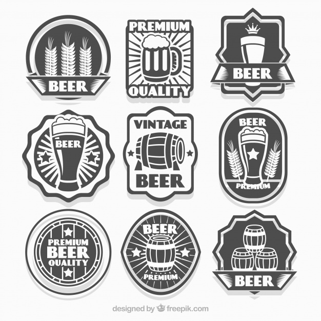 626x626 Various Vintage Beer Labels Vector Free Download