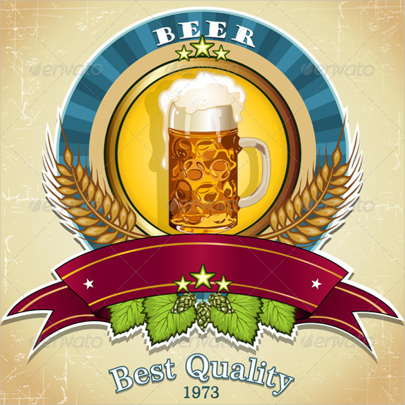 585x585 Beer Label Template