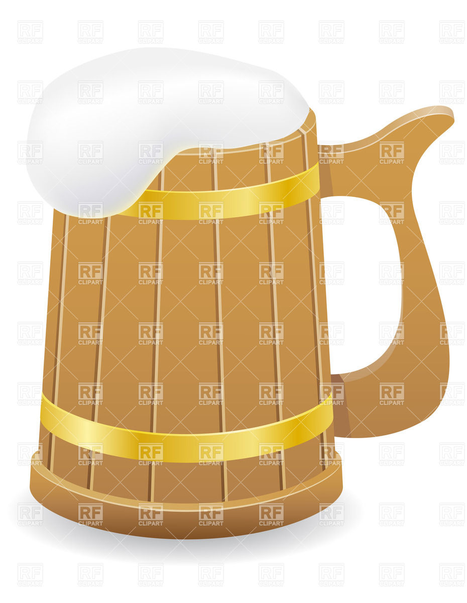 930x1200 Wooden Beer Mug With Foam Vector Image Vector Artwork Of Food