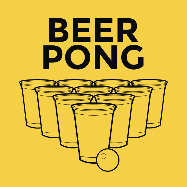 626x626 Beer Pong Drinking Game Vector Premium Download