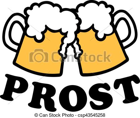 450x380 Beer Mugs With German Cheers.