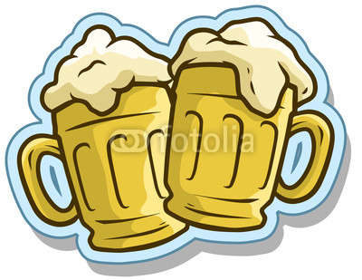 400x309 Cartoon Cool Beer Mugs Vector Sticker Icon Buy Photos Ap