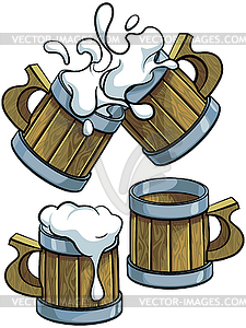 225x300 Set Of Wooden Beer Mugs