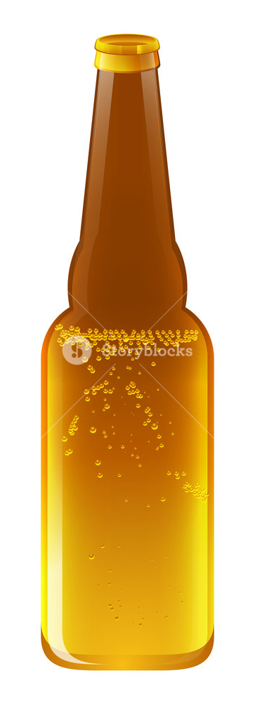 363x1000 Beer Vector Bottle Royalty Free Stock Image