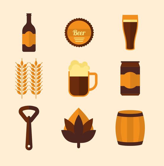 554x560 Beer Vector Icons
