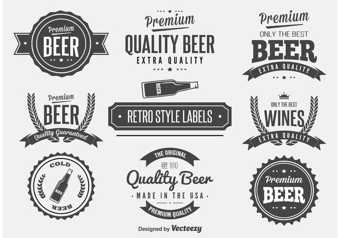 700x490 Retro Beer Label Vectors