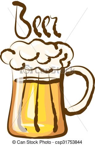 309x470 Vector Beer. Vector Beer With Calligraphic Inscription.