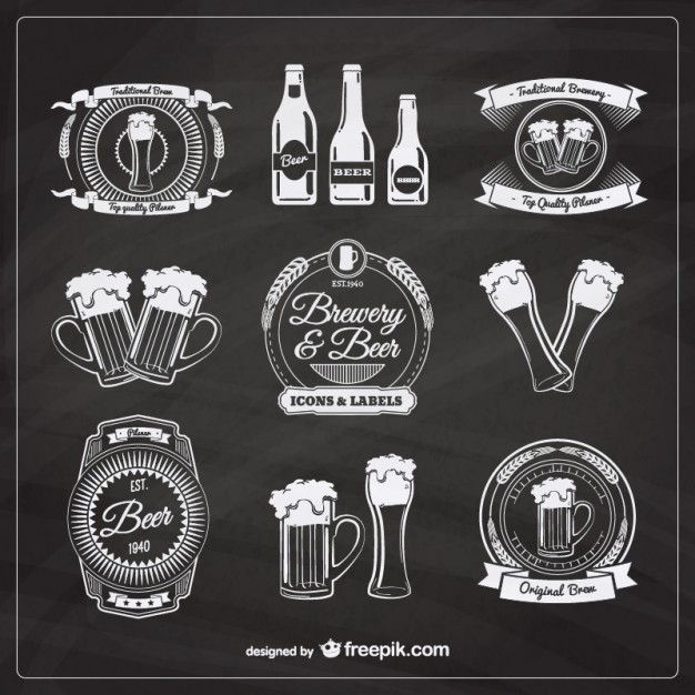 626x626 Beer Badges In Retro Style Vector Free Download
