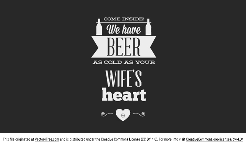 829x489 Free Beer Typographic Vector