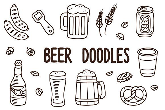 580x386 Free Beer Vector Vector Beer Doodles