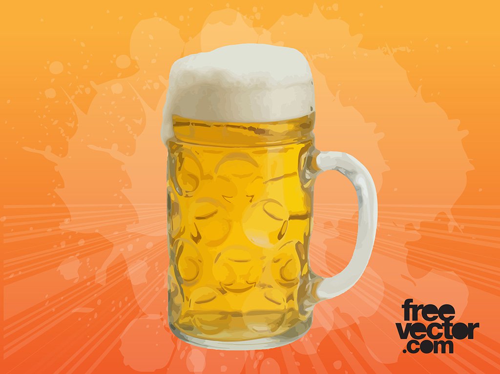 1024x765 Glass Of Beer Vector Vector Art Amp Graphics