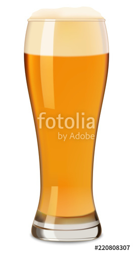263x500 Glass Of Beer Mockup. Realistic Illustration Of Glass Of Beer