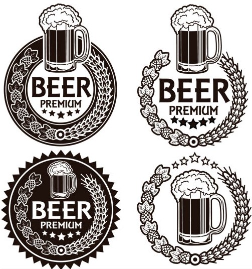 503x536 Beer Grunge Labels Vector Ai Format Free Vector Download