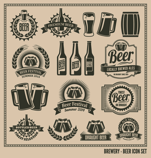 500x523 Classical Beer Labels Creative Vector 01 Free Free Download