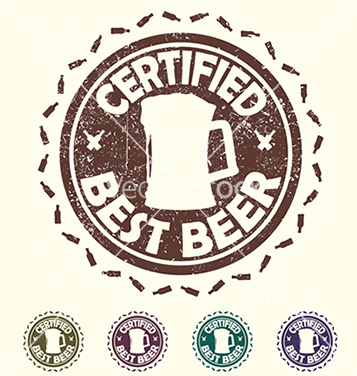 357x376 Free Beer Label Stamp With Text Certified Best Beer Vector Free