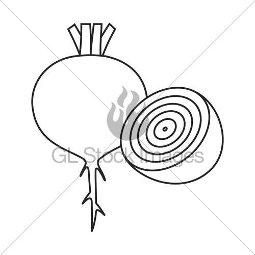500x500 Line Icon Beet Gl Stock Images