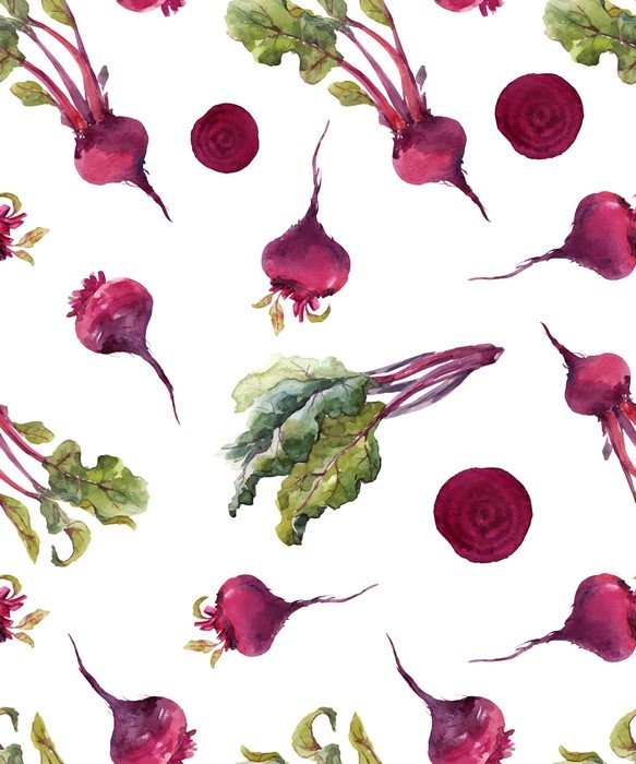 583x700 Watercolor Beet Vector Pattern Wall Mural We Live To