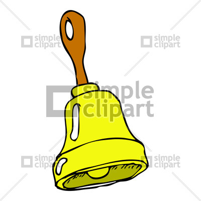 400x400 Cartoon School Bell Vector Image