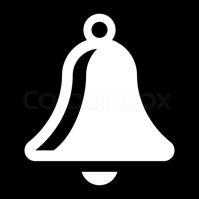 800x800 Simple White Christmas Bell Stock Vector Colourbox