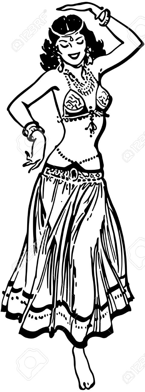 481x1300 Belly Dancer Clipart