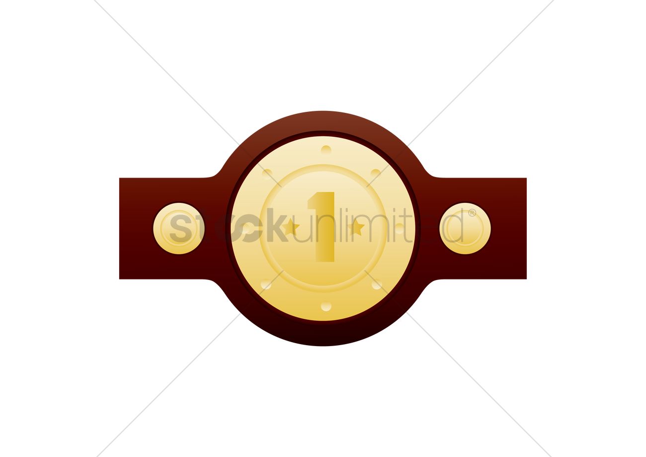 1300x919 Champion Belt Vector Image