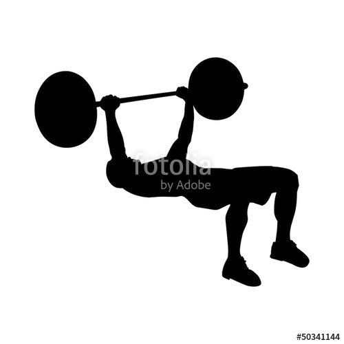 500x500 Low Bench Press Silhouette Stock Image And Royalty Free Vector