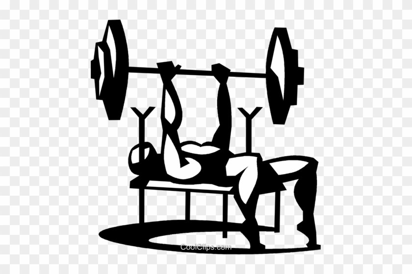 840x560 Man Doing The Bench Press Exercise Royalty Free Vector