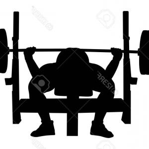 300x300 Man Pumping Up Muscles On Bench Press Vector Lazttweet