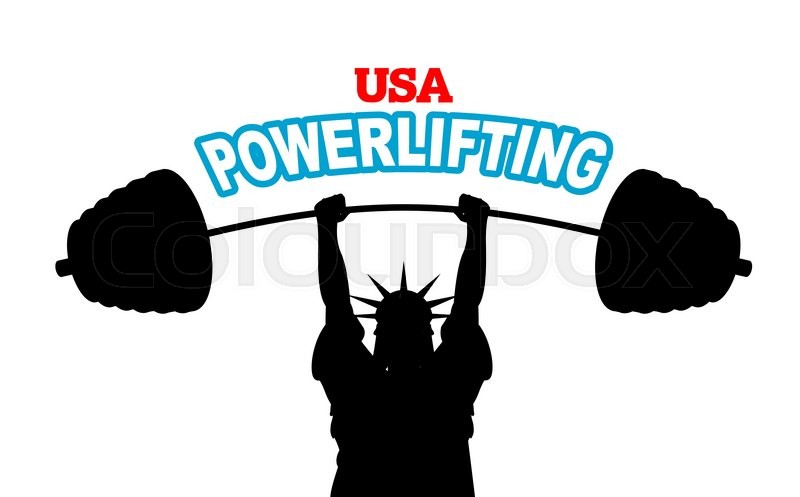 800x497 Usa Powerlifting Emblem. Strong Statue Of Liberty Barbell Bench