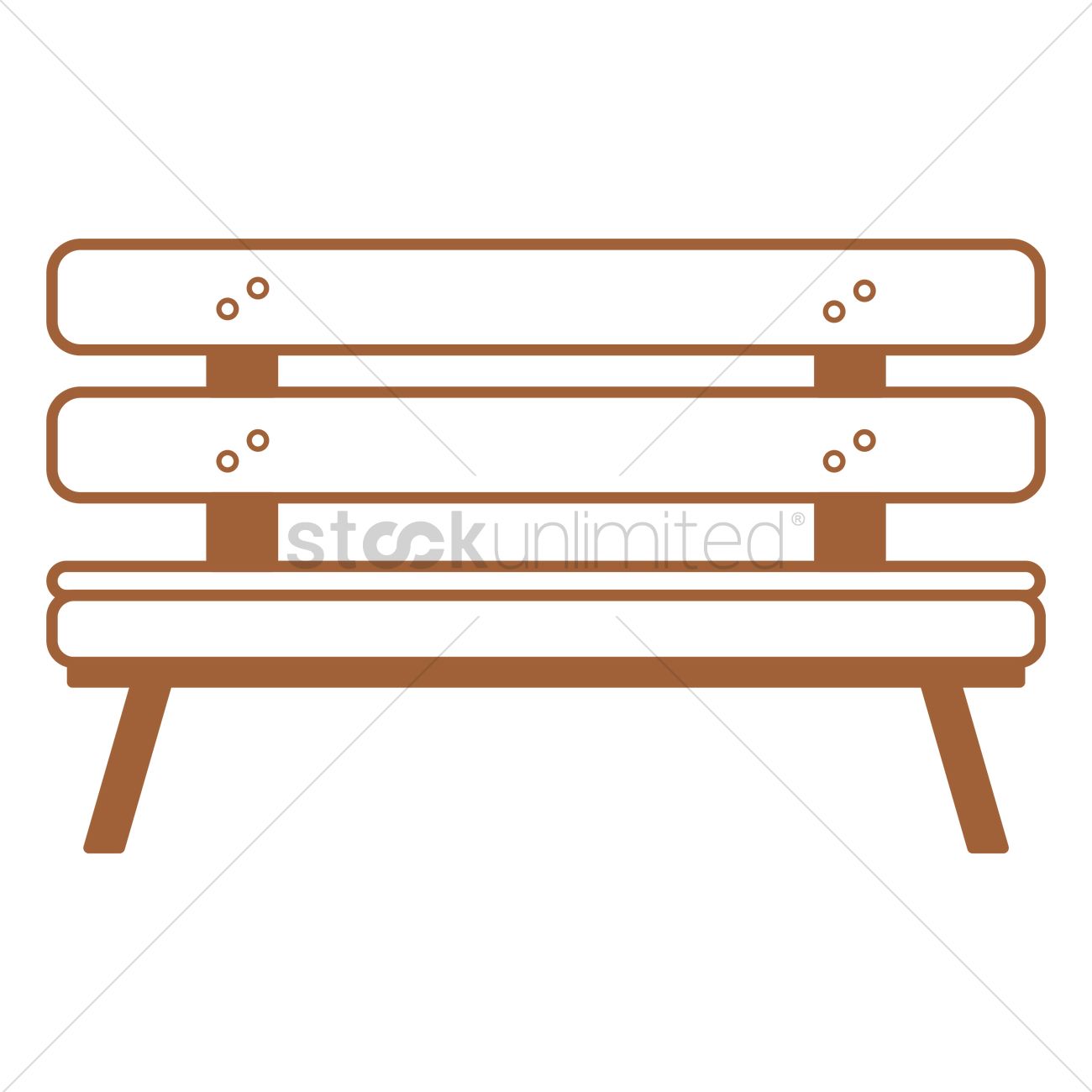 1300x1300 Park Bench Vector Image