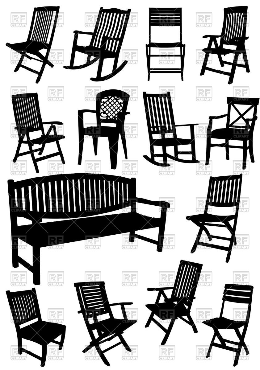 842x1200 Collection Of Silhouettes Of Lawn (Garden) Furniture