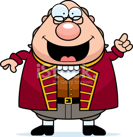 428x440 Cartoon Ben Franklin Idea Stock Vector