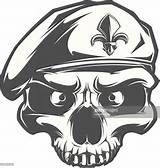 160x168 Skull With Beret Vector Art