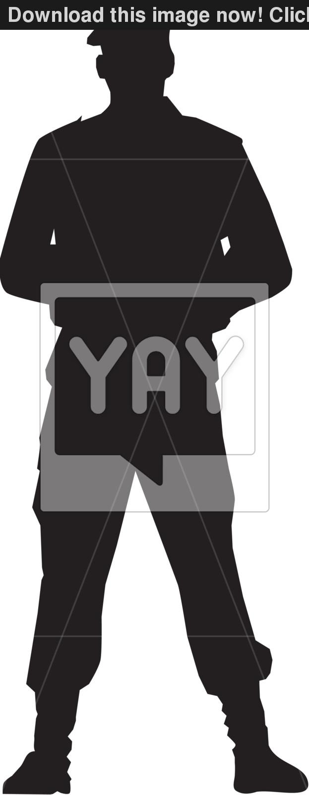 623x1600 Special Force Man In Beret. Vector Silhouette Vector