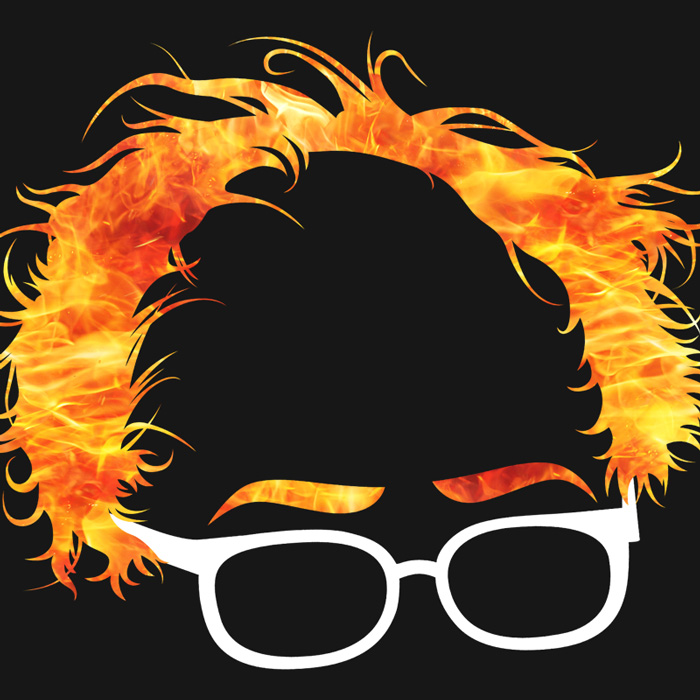 700x700 Flaming Bernie Design