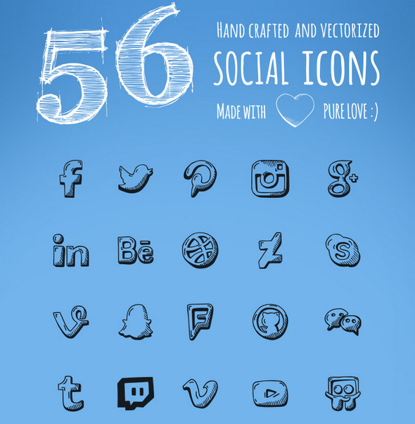 590x602 25 Best Free Vector Psd Social Media Icon Sets 2018 Wpshopmart