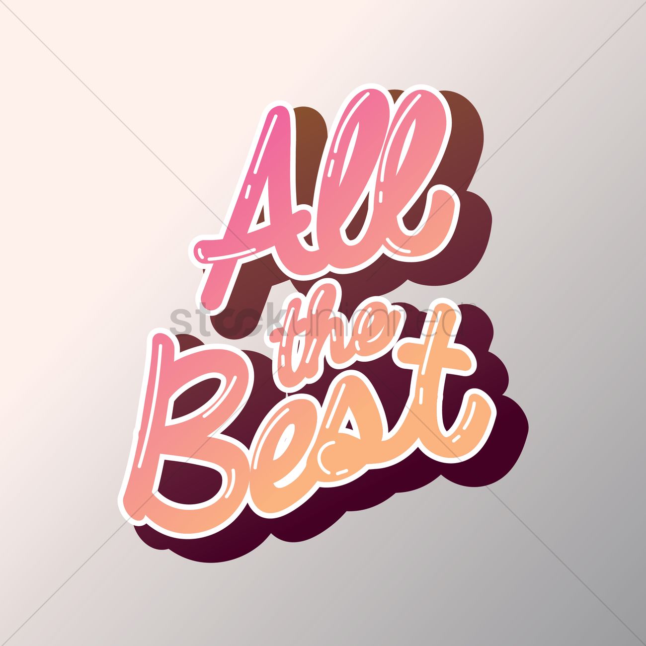 1300x1300 All The Best Greeting Vector Image