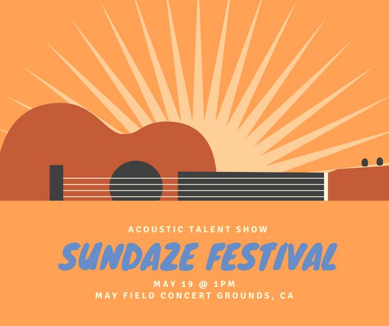 550x461 Guitar Vector Orange Talent Show Facebook Post